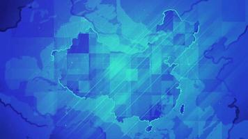 Futuristic china map business news background