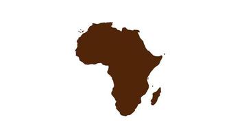 mappa dell'africa su sfondo bianco video