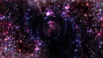 hyperspace tunnel through space time vortex. video