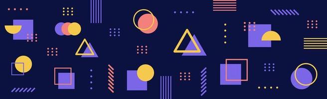 Abstract background with different geometric shapes - illustration vector