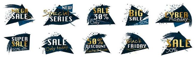 Set of web templates, discount advertising background - Vector