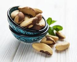 Bowl with Brazil nuts photo