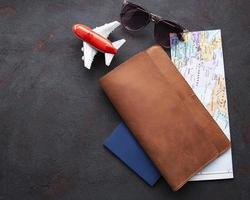 Brown leather travel organizer