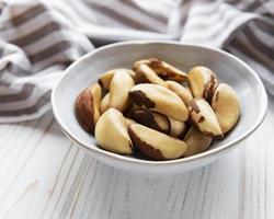 Bowl with Brazil nuts photo