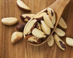 Spoon with Brazil nuts photo