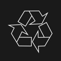 Recycle symbol. Triangular recycling icon. vector