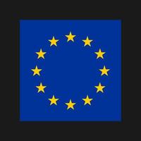 European Union flag on black background vector