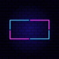 Neon signboard. Vintage frame. Retro neon lamp with Space for text. Vector illustration.