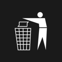 Trash can. Waste recycling. Do not litter. Municipal waste. vector