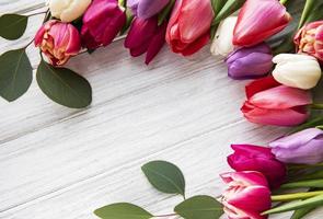 Beautiful tulips bouquet photo