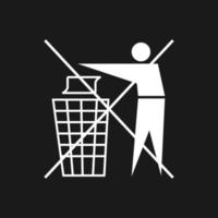 Trash can. Waste recycling. Do not litter. Municipal waste. vector