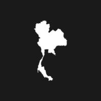 Map of Thailand on Black Background vector