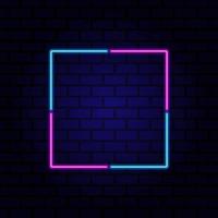 Neon signboard. Vintage frame. Retro neon lamp with Space for text. Vector illustration.