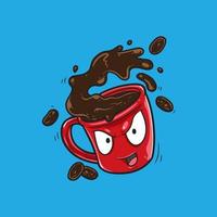 Cartoon Coffee mug vector