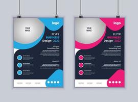 Creative Business FLyer Design. Modern Layout Design. Vector Design Template. 2 Page Flyer Design