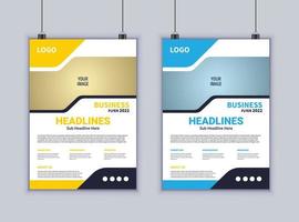 Creative Business FLyer Design. Modern Layout Design. Vector Design Template. 2 Page Flyer Design