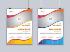 Creative Business FLyer Design. Modern Layout Design. Vector Design Template. 2 Page Flyer Design