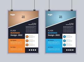 Creative Business FLyer Design. Modern Layout Design. Vector Design Template. 2 Page Flyer Design