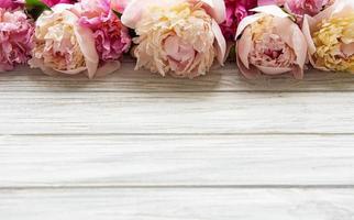 Background with pink peonies photo