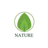 leaf nature logo and symbol for sign environment industry vector