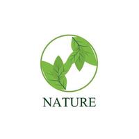 leaf nature logo and symbol for sign environment industry vector