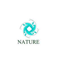 leaf nature logo and symbol for sign environment industry vector