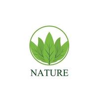 leaf nature logo and symbol for sign environment industry vector