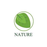 leaf nature logo and symbol for sign environment industry vector