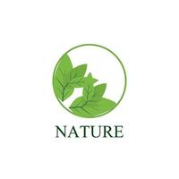 leaf nature logo and symbol for sign environment industry vector