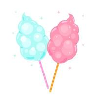 Cotton candy. Sugar clouds. Icon, vector illustration
