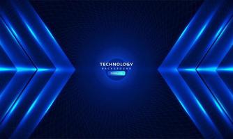 Dark blue light abstract technology background vector