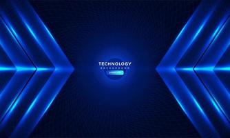 Dark blue light abstract technology background vector