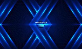 Dark blue light abstract technology background vector