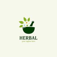 Nature herbal medicine cosmetic logo icon symbol vector