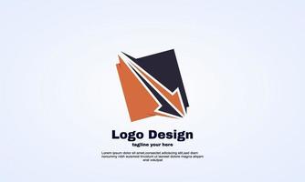 stock idea creativo abstracto flecha empresa empresa logotipo vector