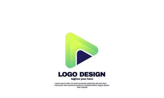 Stock abstracto flecha logo diseño jugar