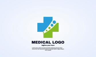 ilustrador moderno del diseño del logotipo de la salud de la clínica abstracta vector