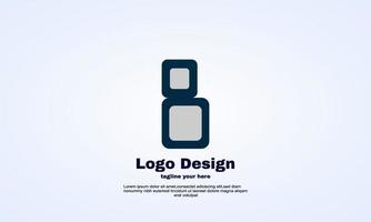 elemento de diseño del logotipo del icono b inicial del ilustrador vector