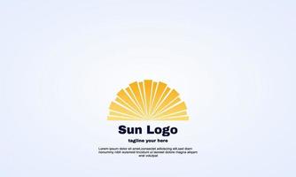 Stock creativo plantilla de diseño de logotipo de sol vector