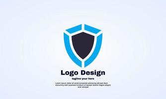 abstract shield protect logo design inspiration illustrator vector