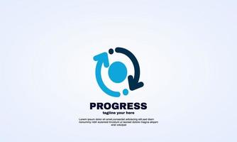 abstract progress man logo template design creative illustrator vector