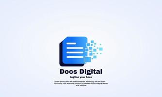 stock vector docs digital pixel paper icon logo