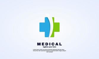 ilustrador de inspiración de diseño de logotipo de protección saludable médica abstracta vector