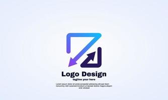 vector idea letter Z arrow logo design template