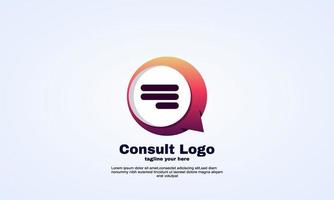 vector consulting agency logo communication speak speech