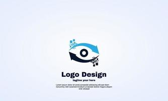 illustrator arrow and pixel icon logo design element vector