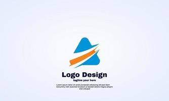 idea creative abstract triangle arrow company business logo design vector