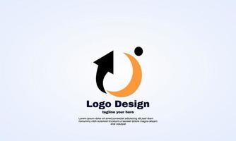 vector progress man logo template design creative illustrator