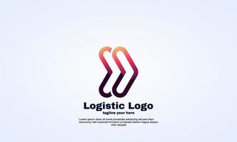 vector logístico empresa logo diseño flecha icono entrega