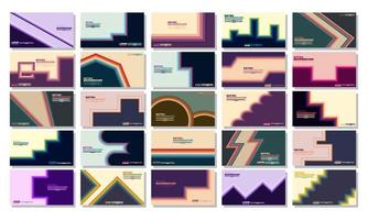 vector set super collection retro vintage background colorful striped design element